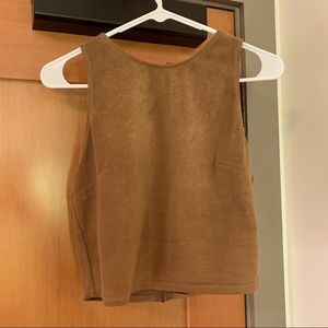 🌟 PAINTED THREADS VELVET ZIP UP TANK